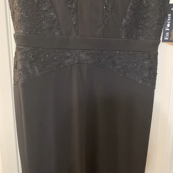 Black lace full length formal dress - Picture 3 of 6